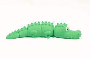 Figurka dla dzieci druk 3D kolor krokodyl zielony 16 cm zabawka