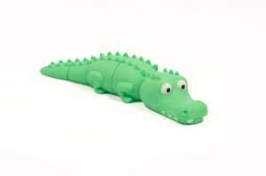 Figurka dla dzieci druk 3D kolor krokodyl zielony 20 cm zabawka